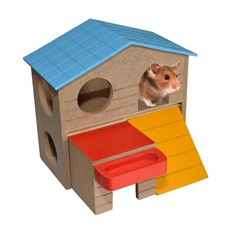 Duvo Hamster Villa luksuzna drvena vila za male životinje 13x16x15,5cm